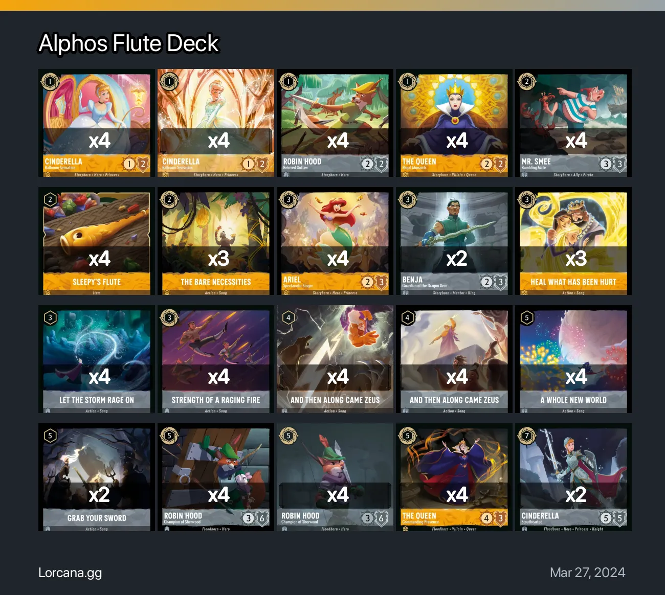 Alphos Flute Deck Lorcana Deck | Lorcana.gg