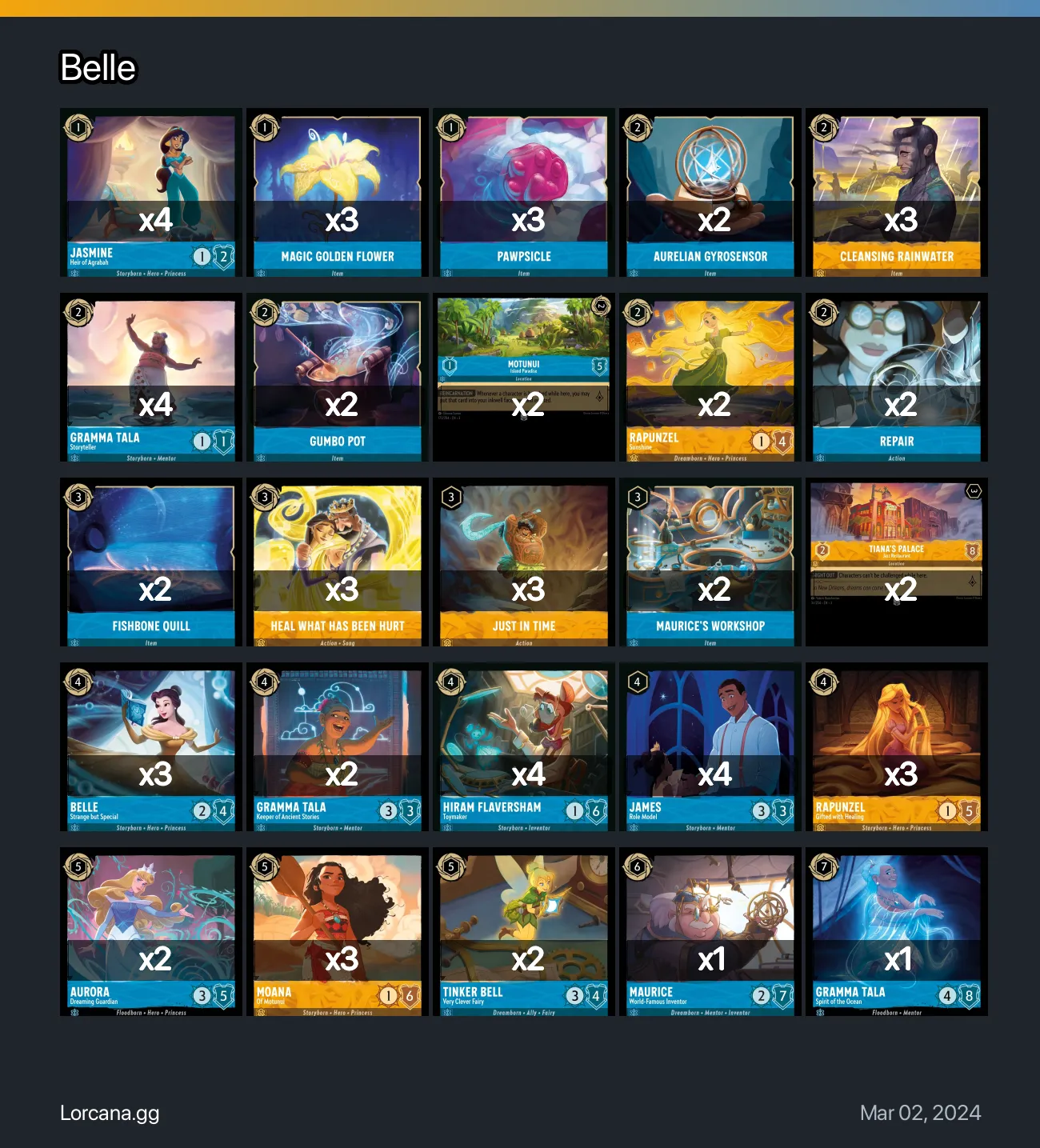 Belle Lorcana Deck • Lorcana.GG