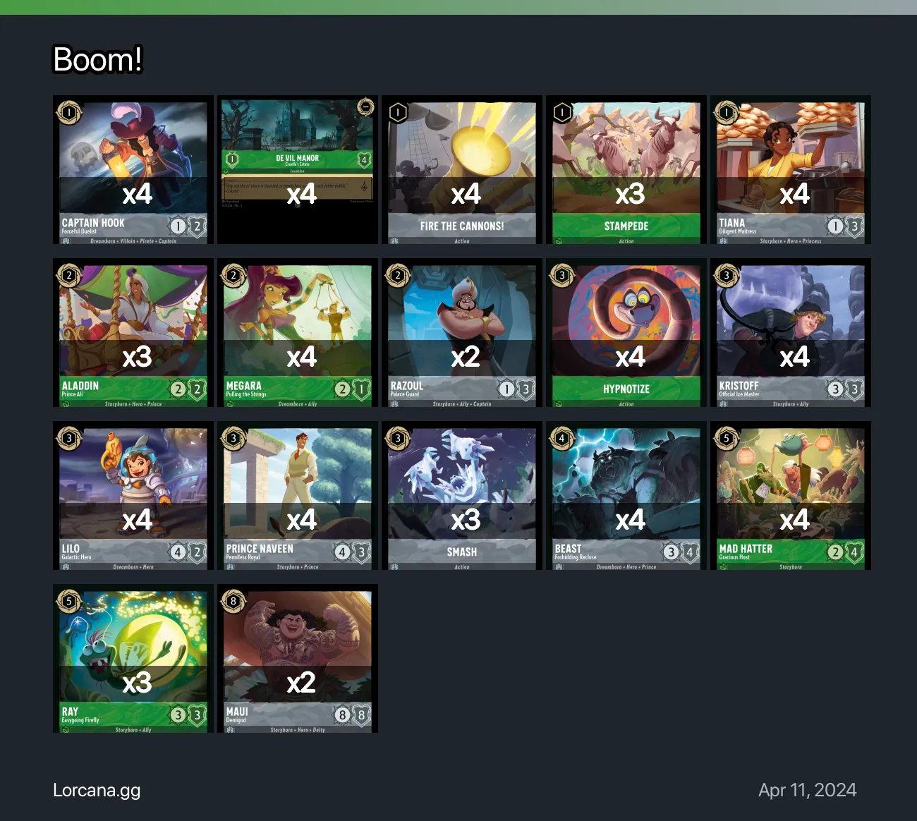 Boom! Lorcana Deck | Lorcana.gg