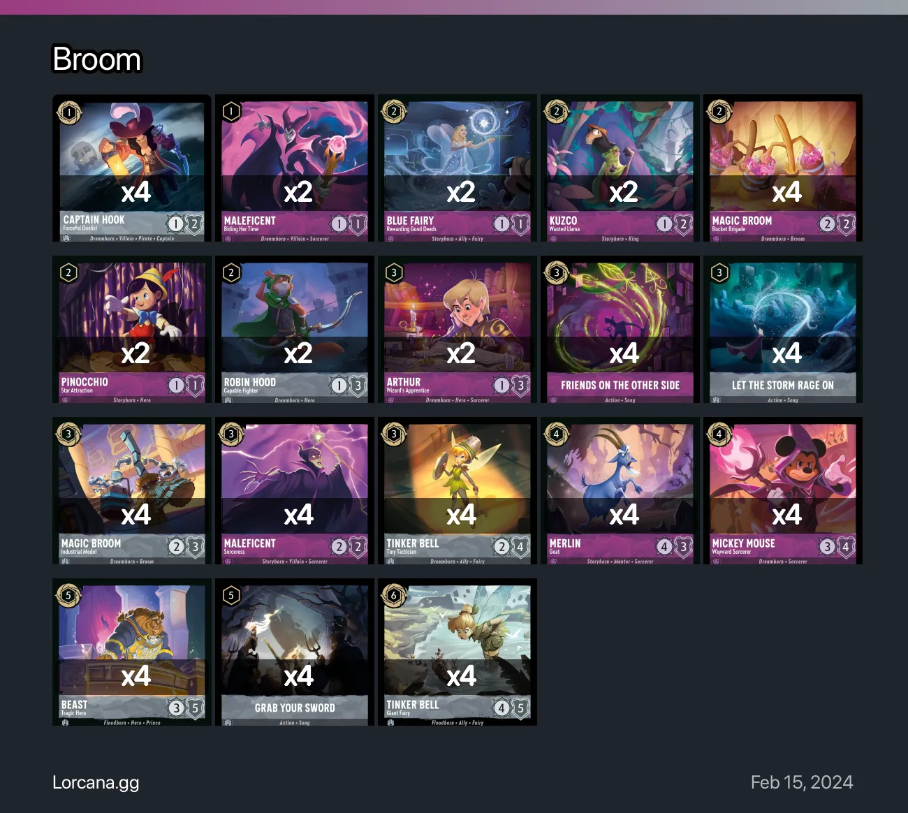 Broom Lorcana Deck • Lorcana.GG