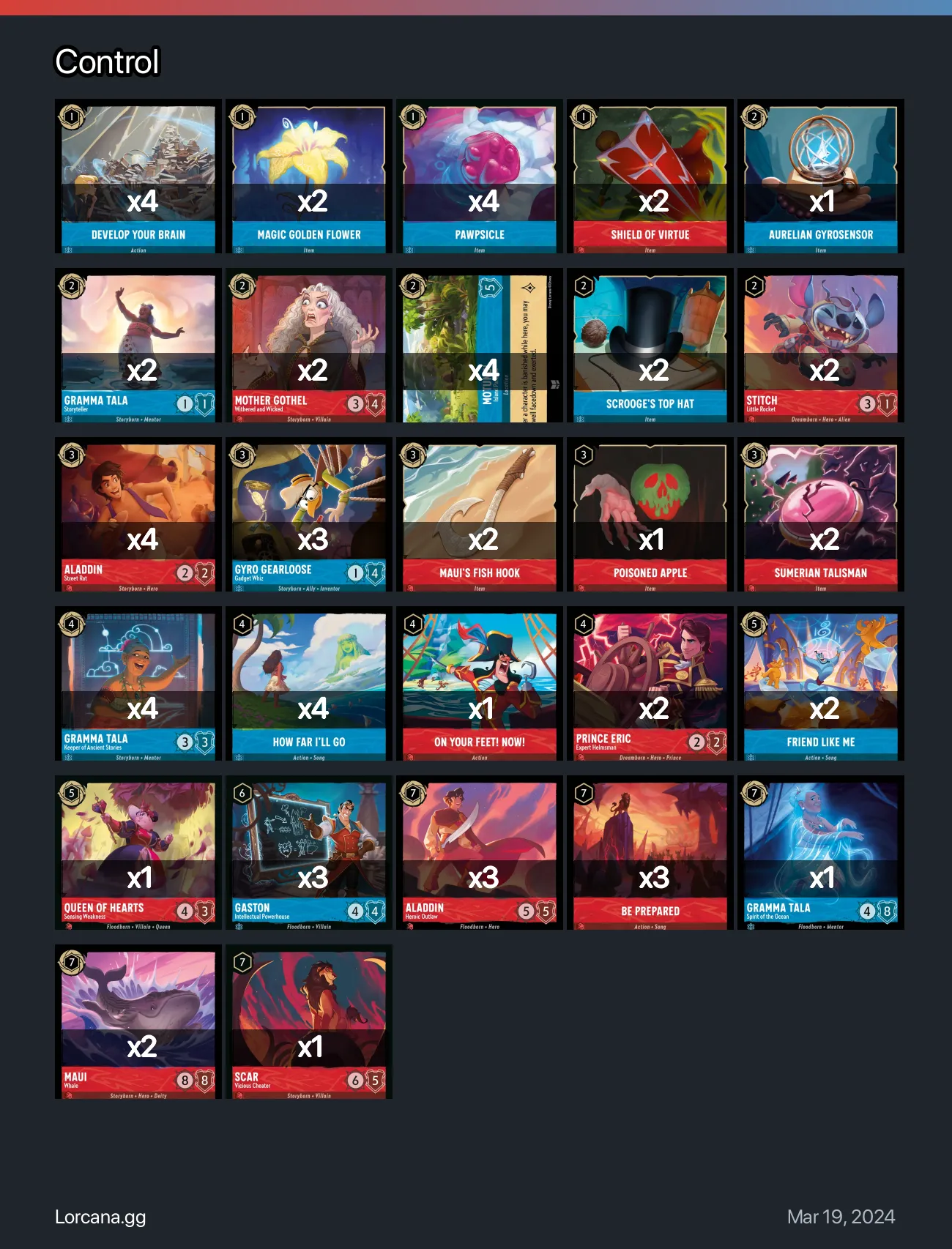 Control Lorcana Deck • Lorcana.GG