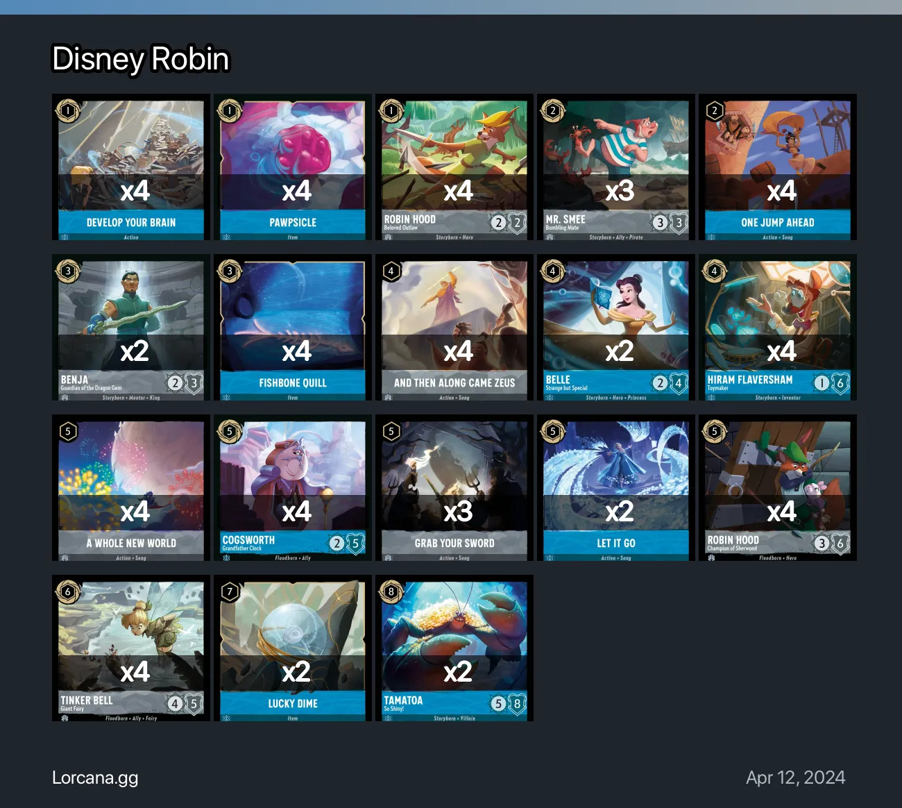 Disney Robin Lorcana Deck | Lorcana.gg