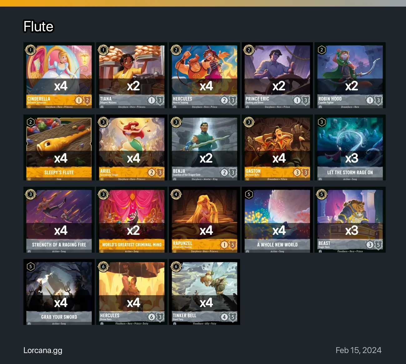 Flute Lorcana Deck • Lorcana.GG