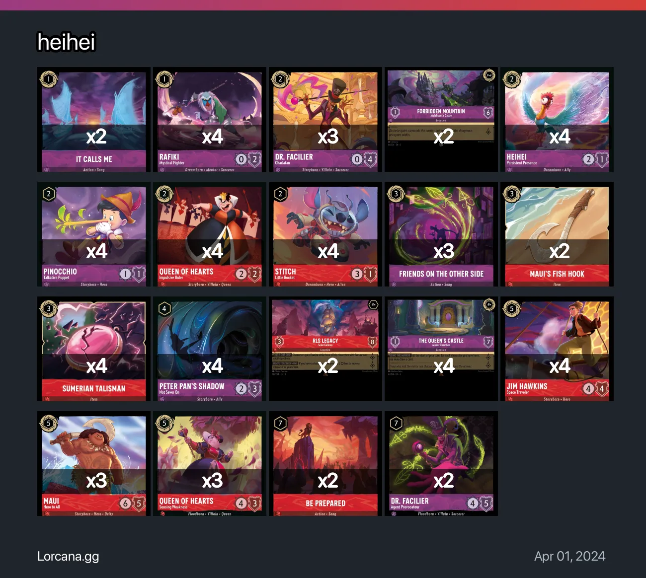 heihei Lorcana Deck | Lorcana.gg