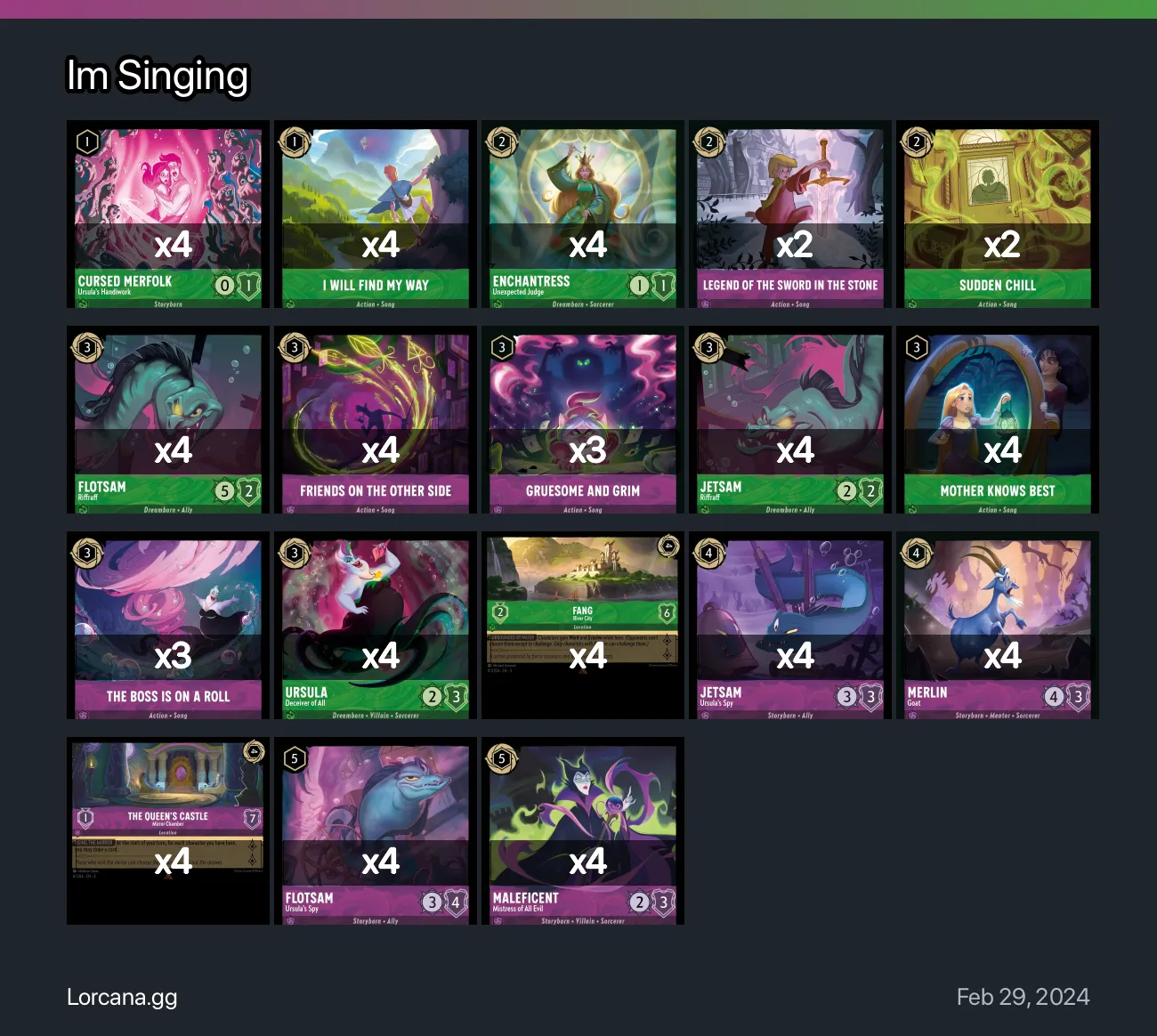 Im Singing Lorcana Deck • Lorcanagg