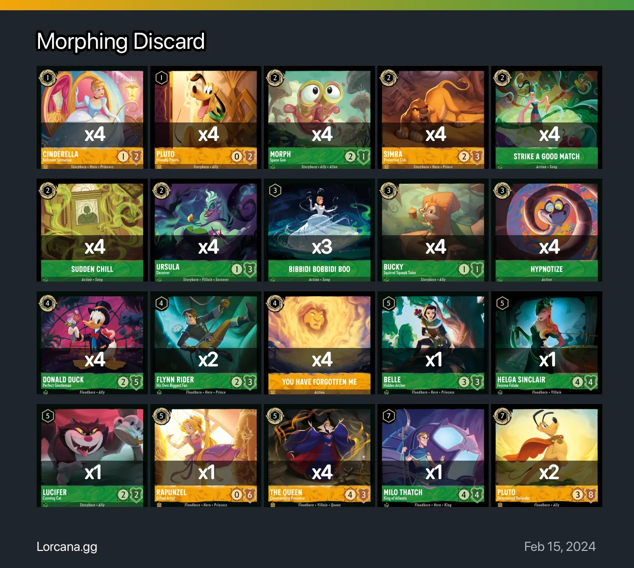 Morphing Discard Lorcana Deck 