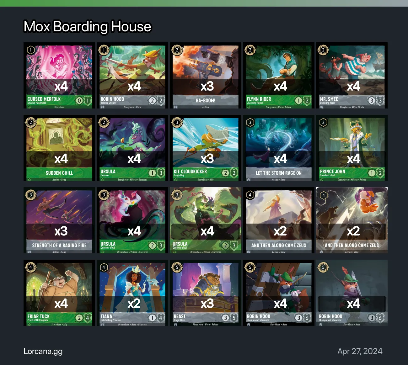 Mox Boarding House Lorcana Deck Lorcana Gg