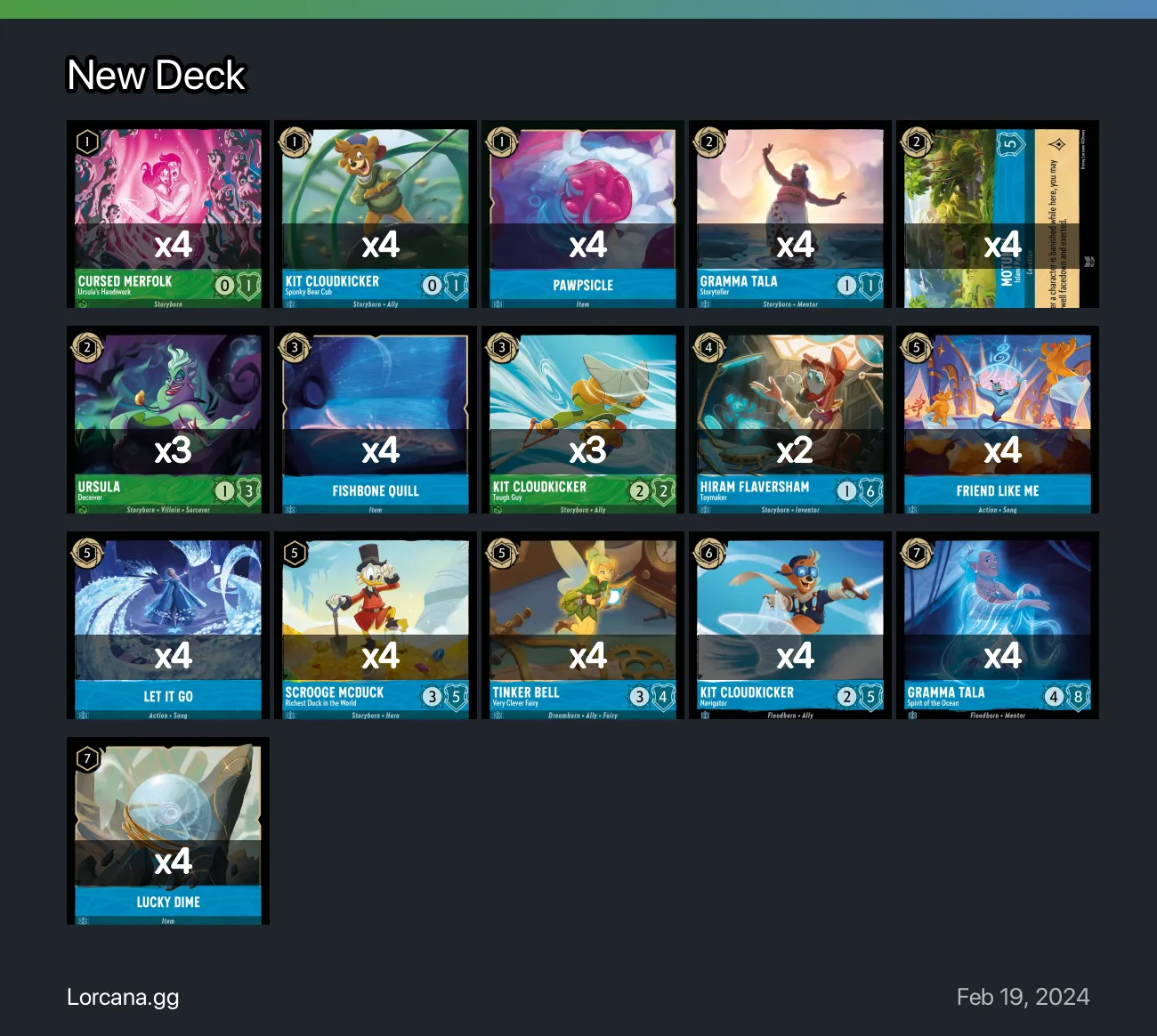 New Deck Lorcana Deck • Lorcana.GG