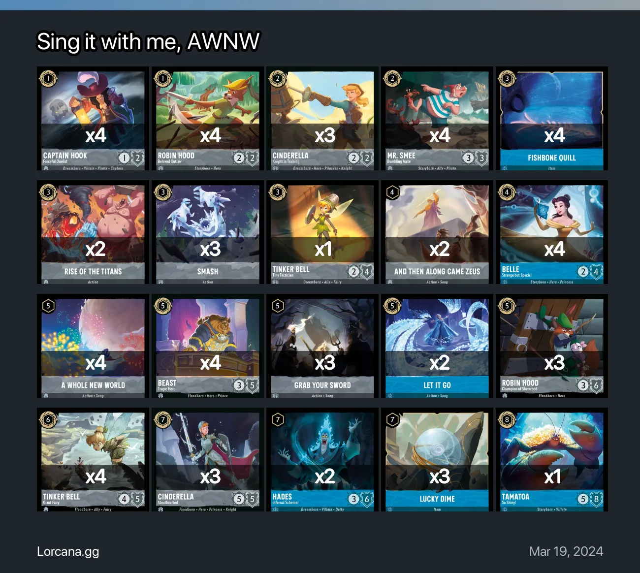 Sing it with me awnw lorcana deck lorcana gg