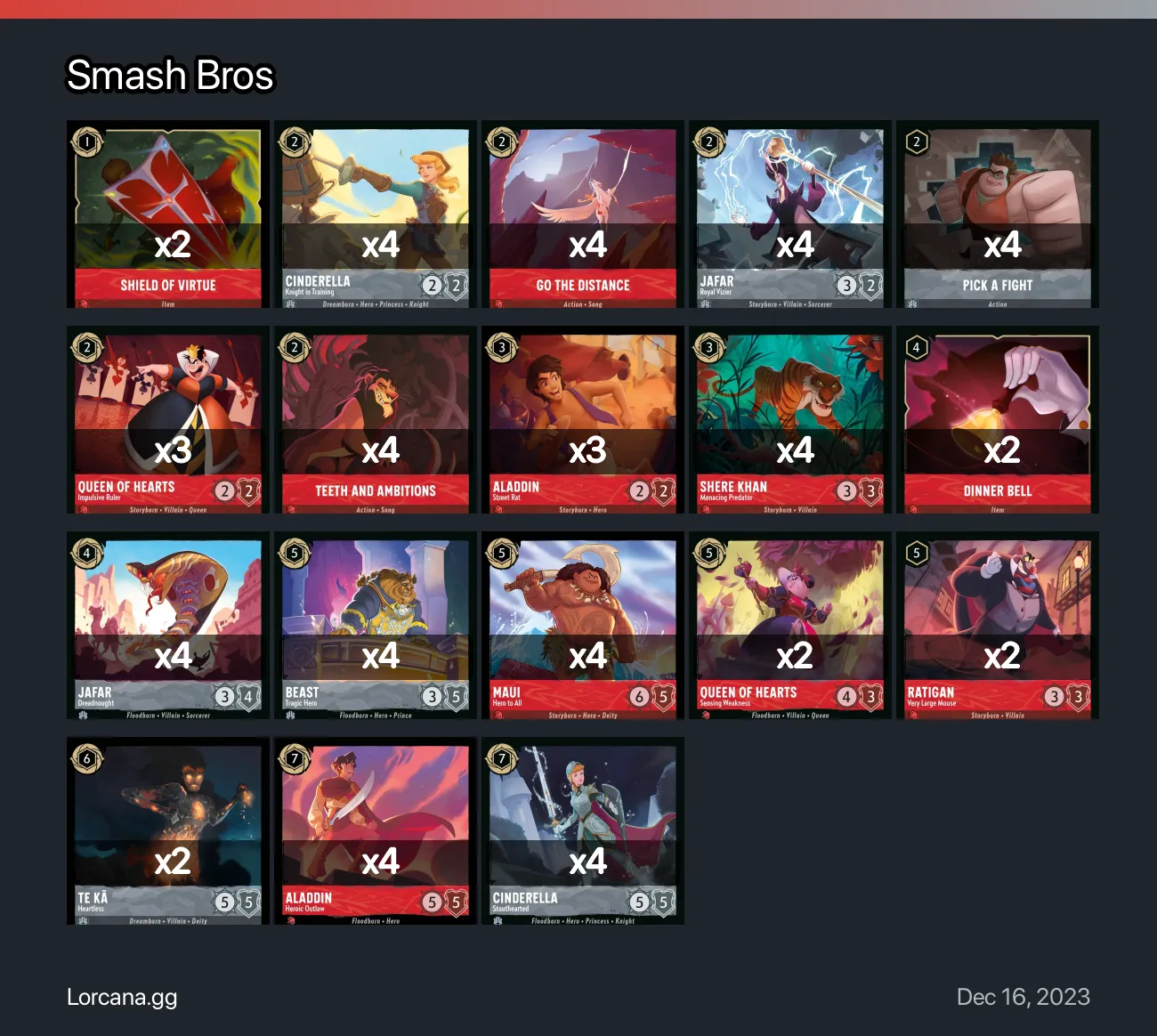 Smash Bros Lorcana Deck | Lorcana.gg