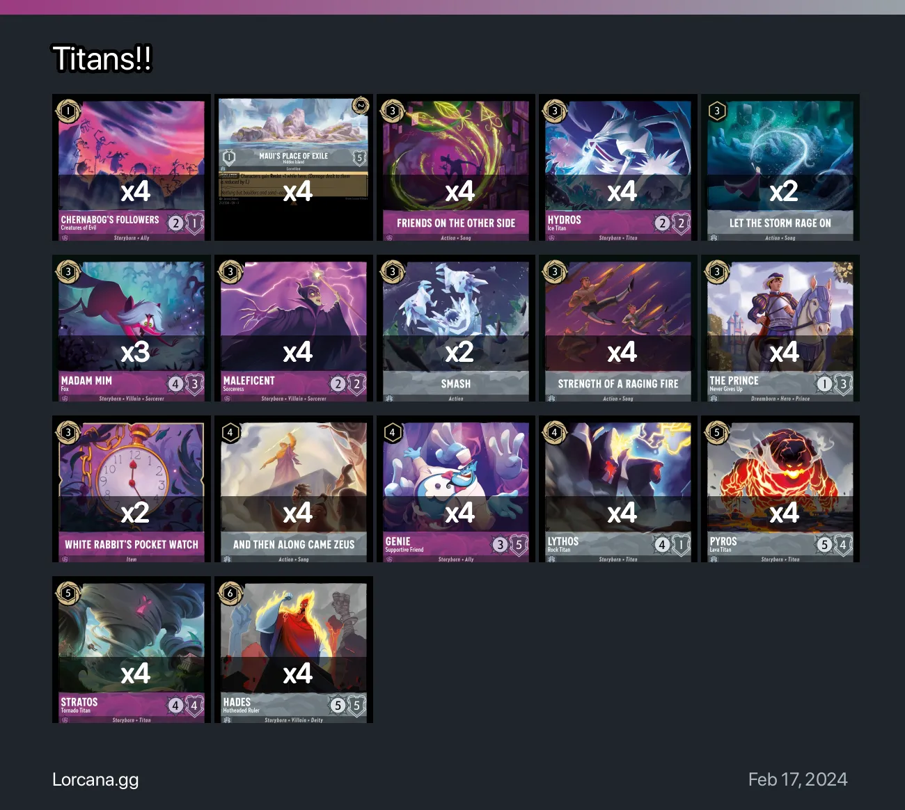 Titans!! Lorcana Deck • Lorcana.GG