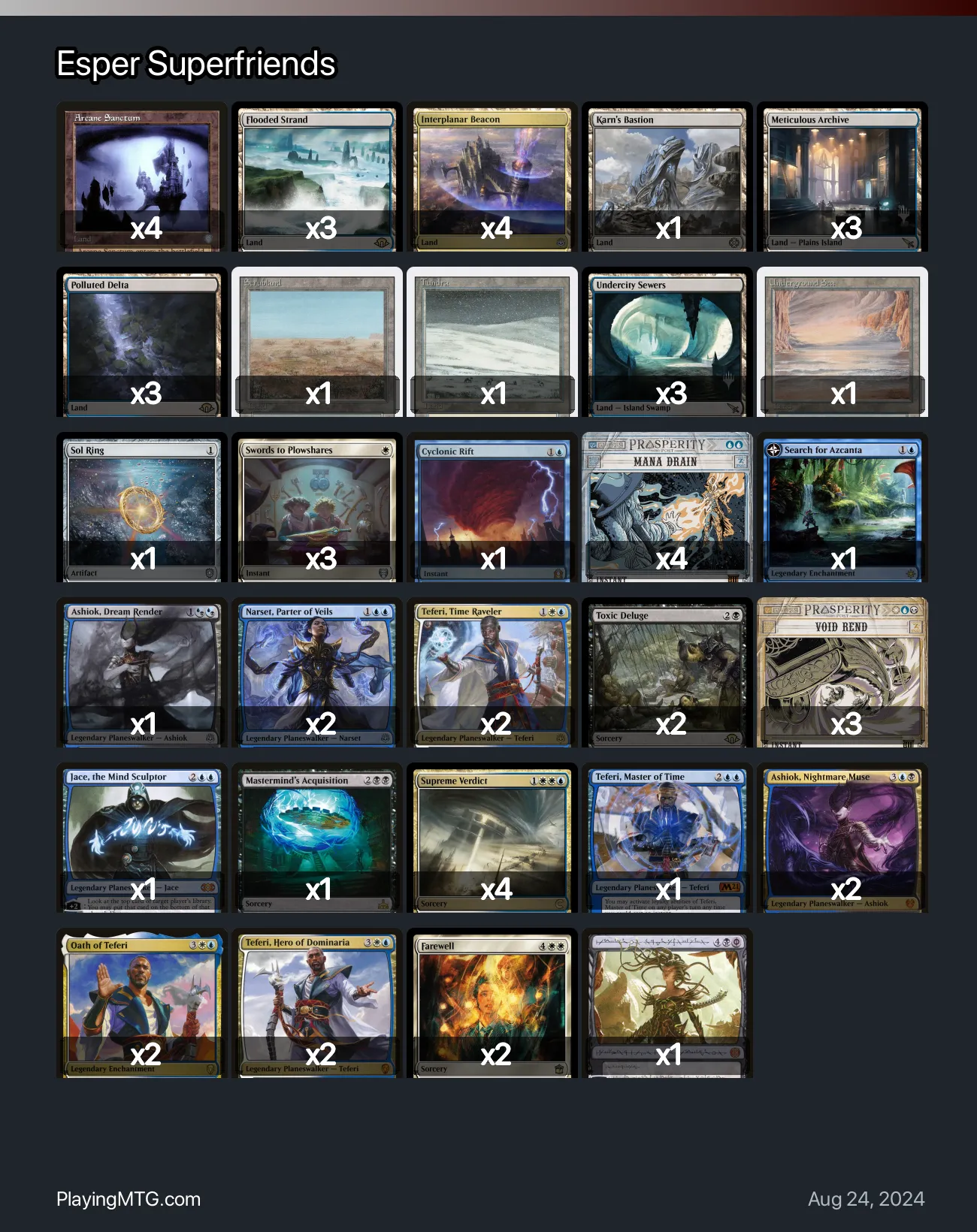 Esper Superfriends Magic the Gathering Deck