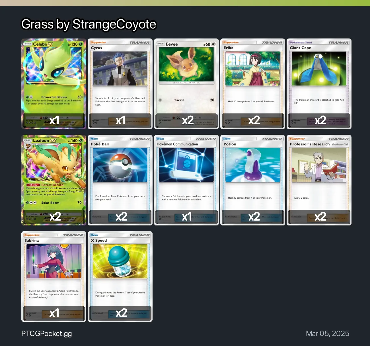 Grass by StrangeCoyote - Pokémon TCG Pocket