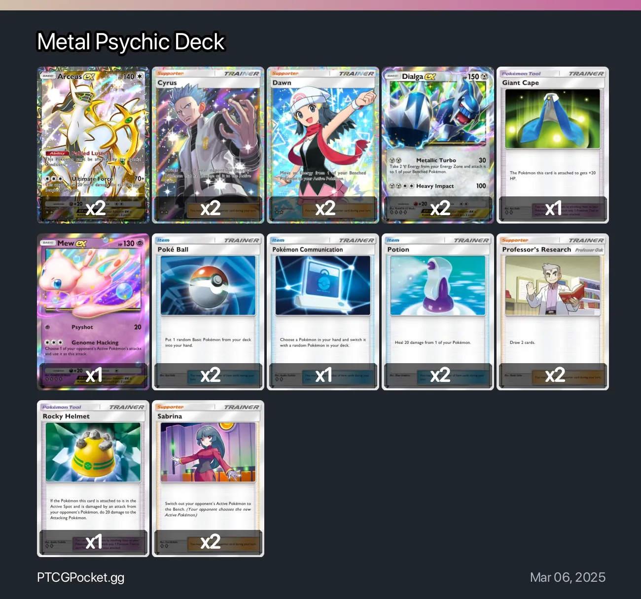 Metal Psychic Deck - Pokémon TCG Pocket