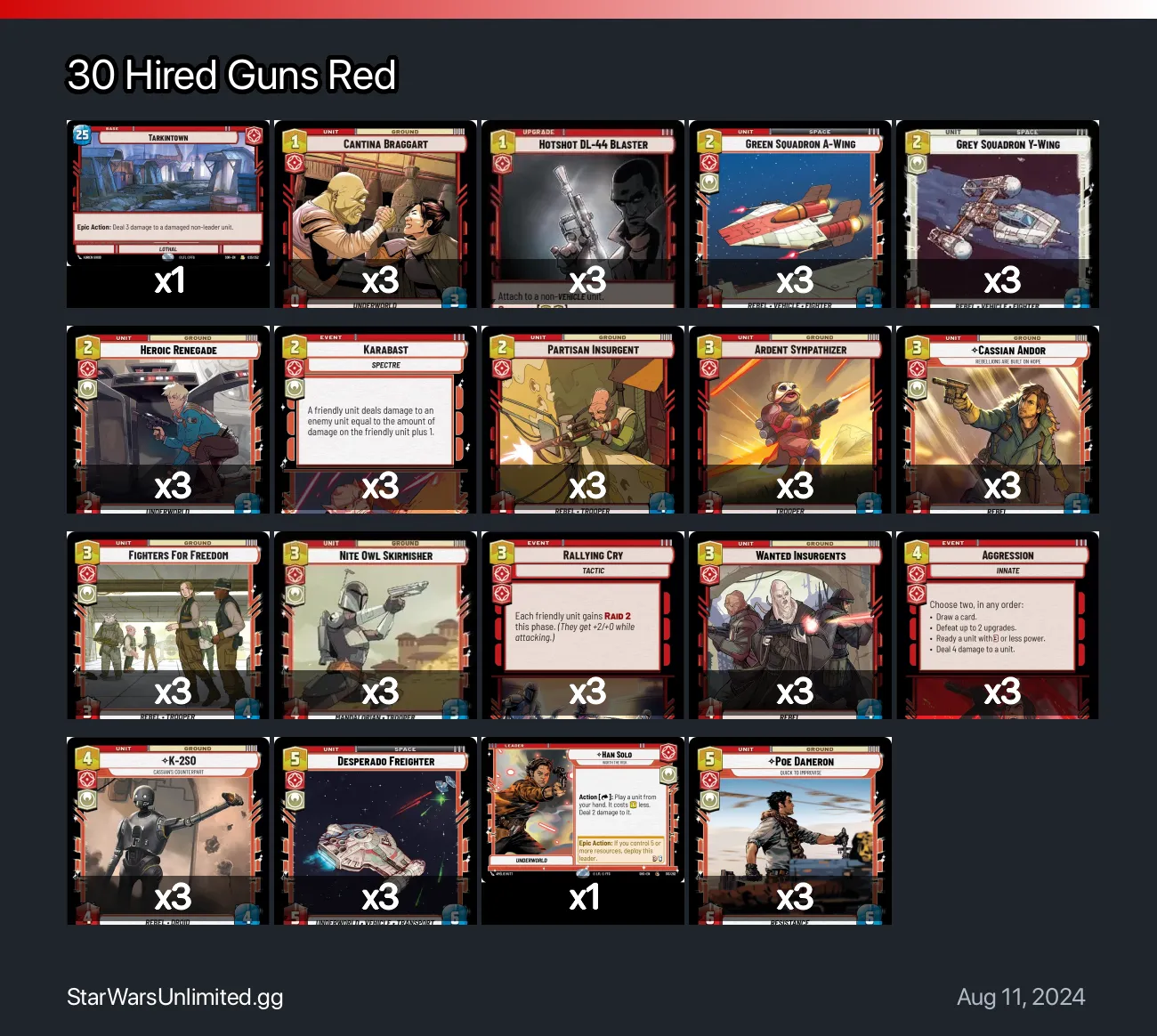 30 Hired Guns Red | StarWarsUnlimited.gg