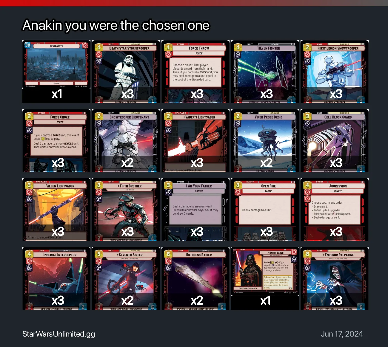 Anakin you were the chosen one | Star Wars: Unlimited TCG