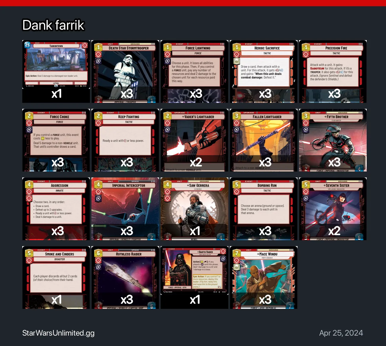 Dank farrik | StarWarsUnlimited.gg