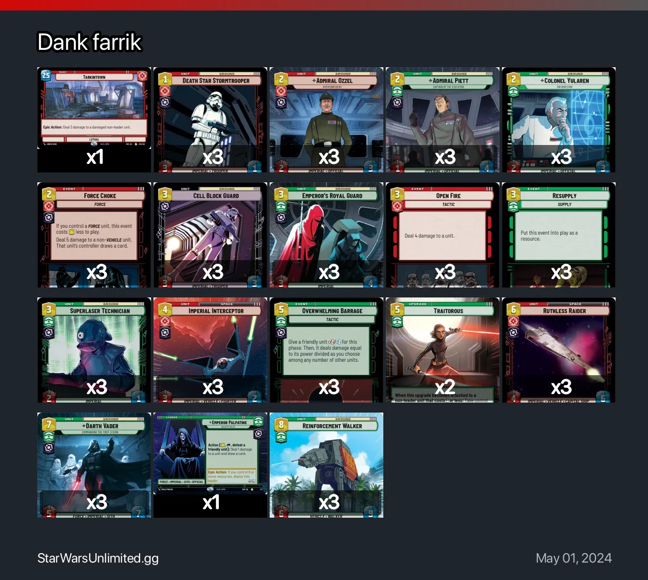 Dank farrik | StarWarsUnlimited.gg