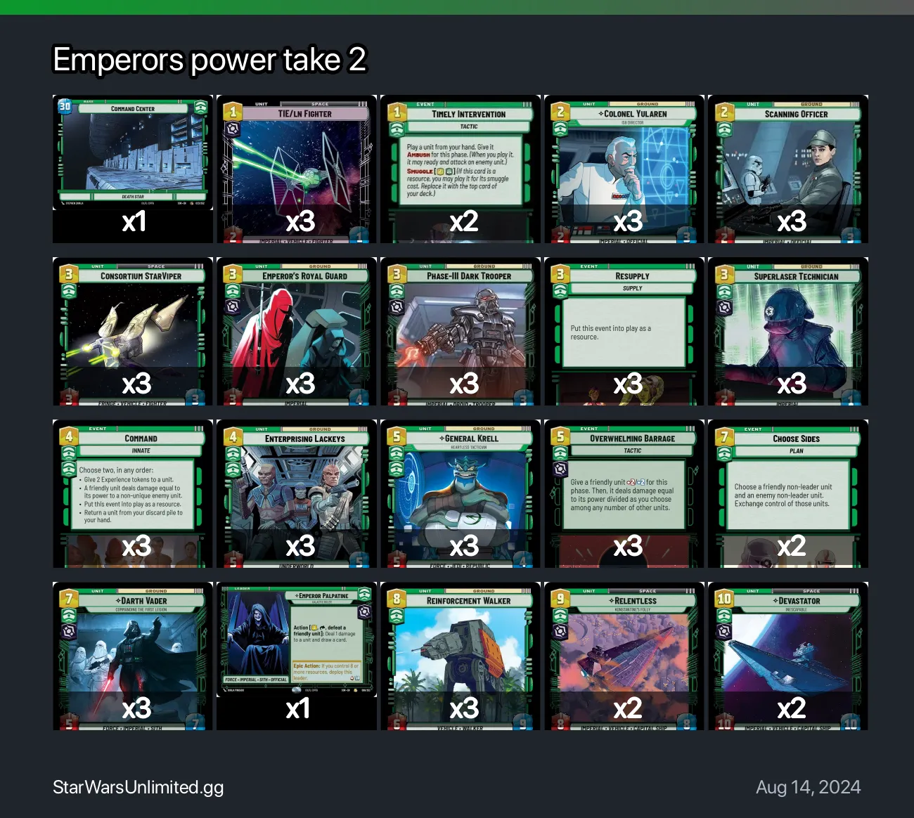 Emperors power take 2 | StarWarsUnlimited.gg