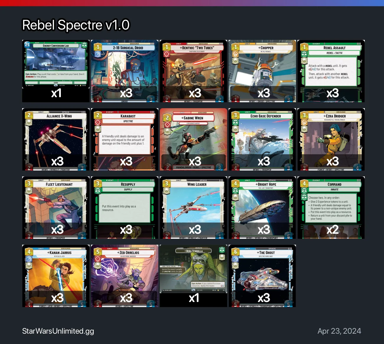 Rebel Spectre v1.0 | StarWarsUnlimited.gg