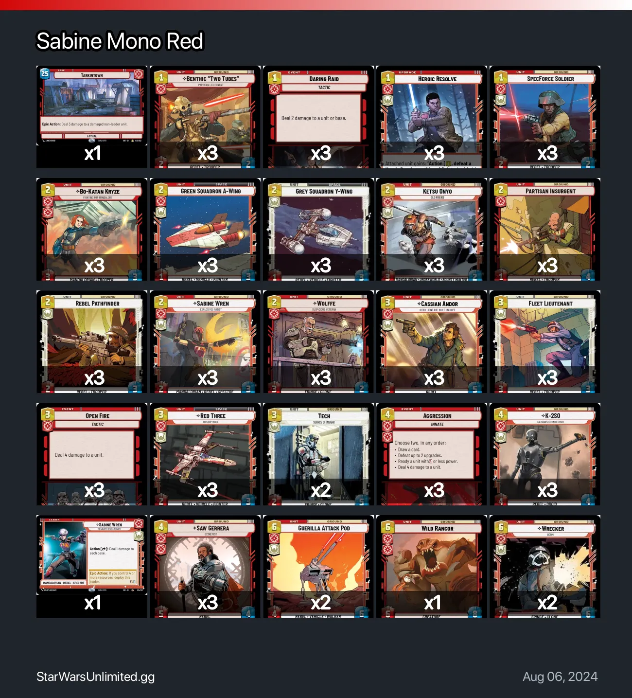 Sabine Mono Red | StarWarsUnlimited.gg